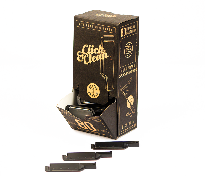 BETTER BARBER 80 PCS DISPOSABLE RAZOR HEADS ONLY