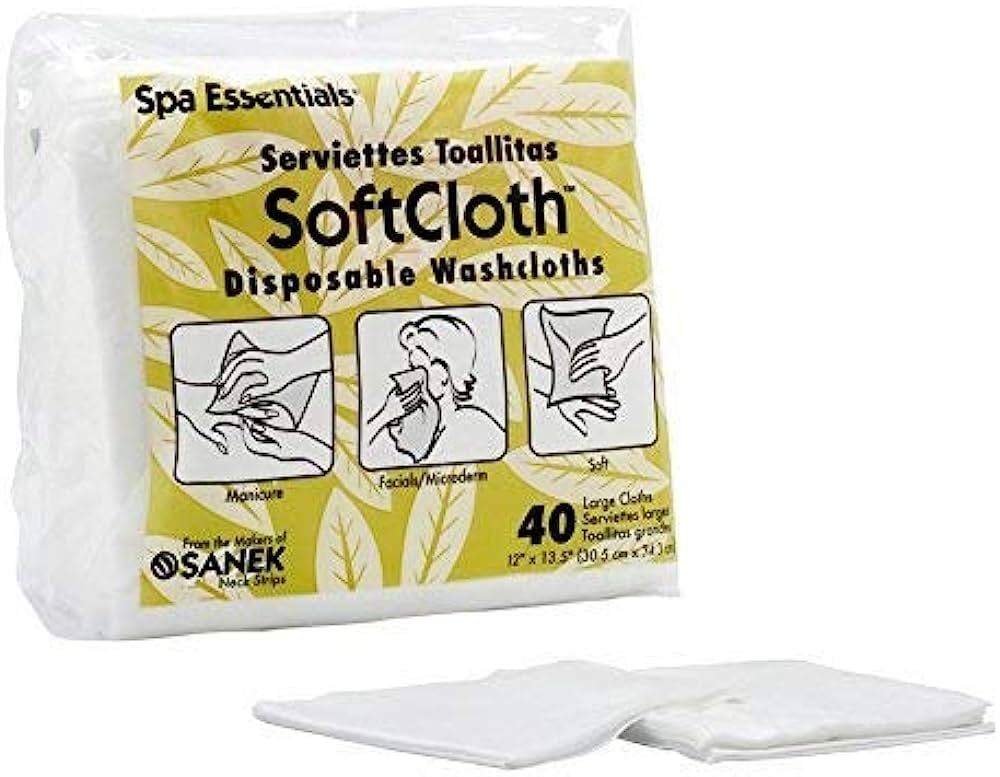 SPA ESSENTIAL SOFTCLOTH MULTI-USE WASHCLOTHS 40/PK*
