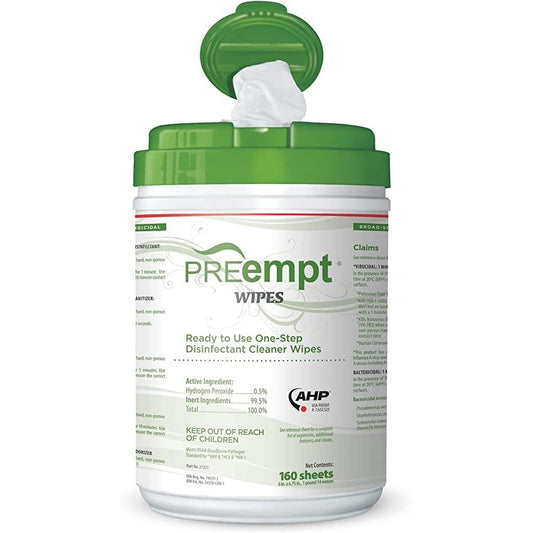 PREEMPT RTU WIPES 6"X7" 160 SHEETS