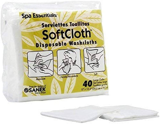 SPA ESSENTIAL SOFTCLOTH MULTI-USE WASHCLOTHS 40/PK*