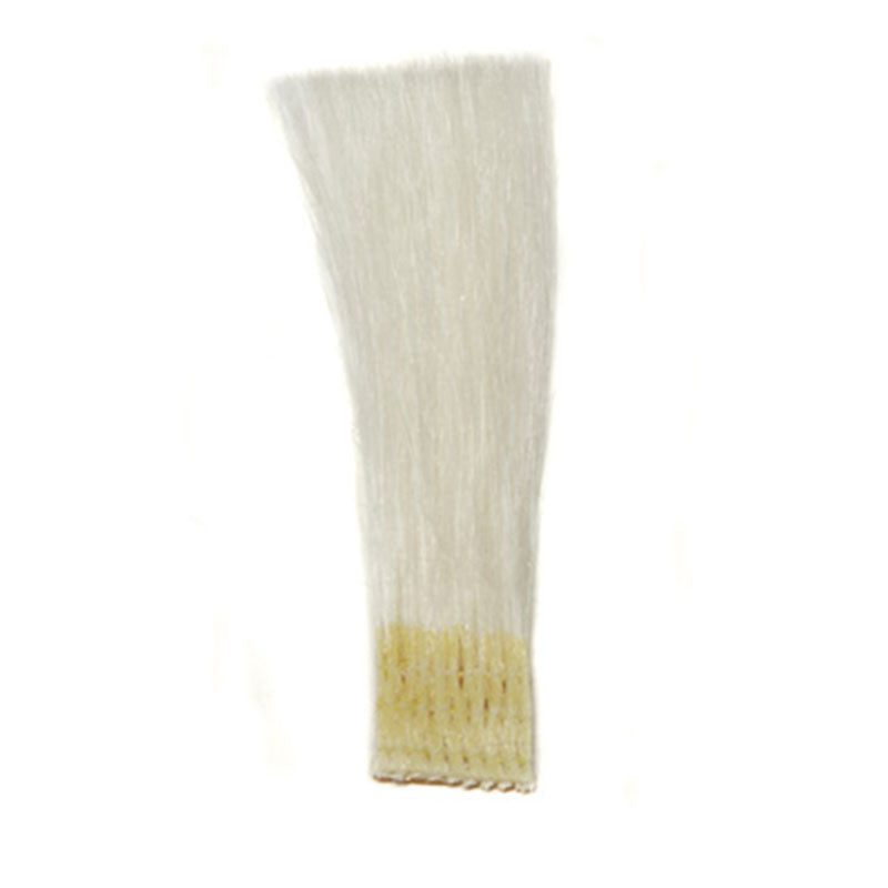 White Hair Swatch image of fake hair showing a white colour